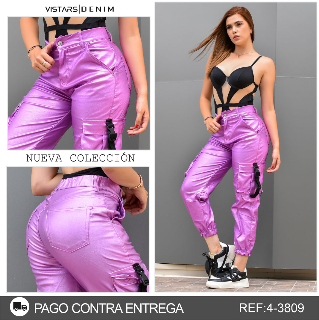 JEANS MUJER CARGO 4-3809 🔥OFERTA🔥