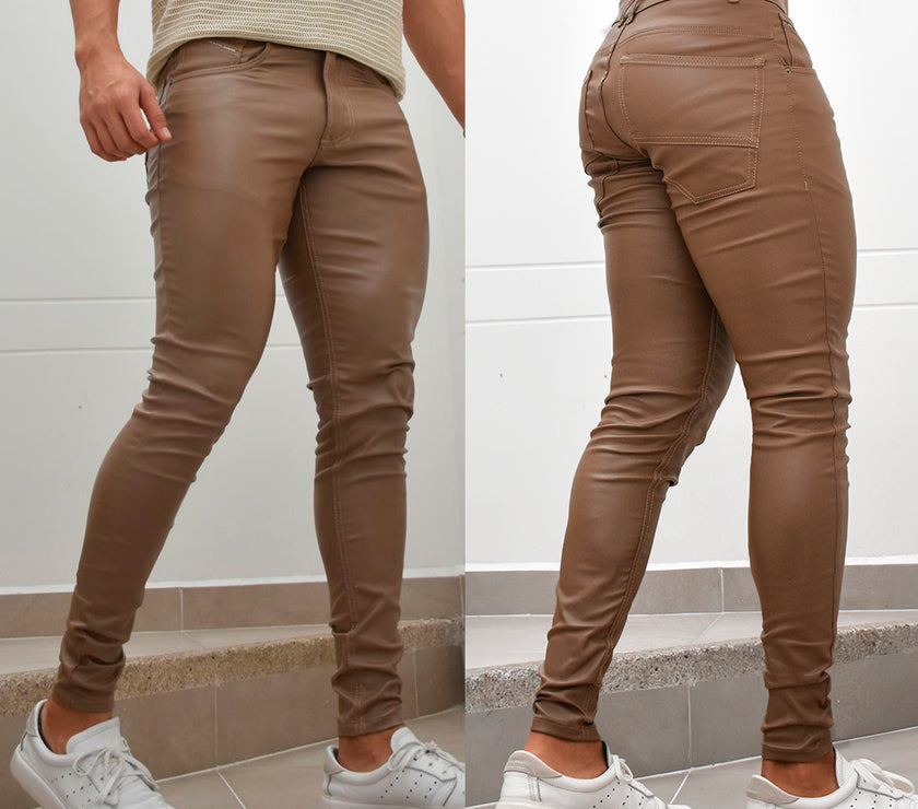 JEANS HOMBRE CUERINA KAKI REF  6-4203
