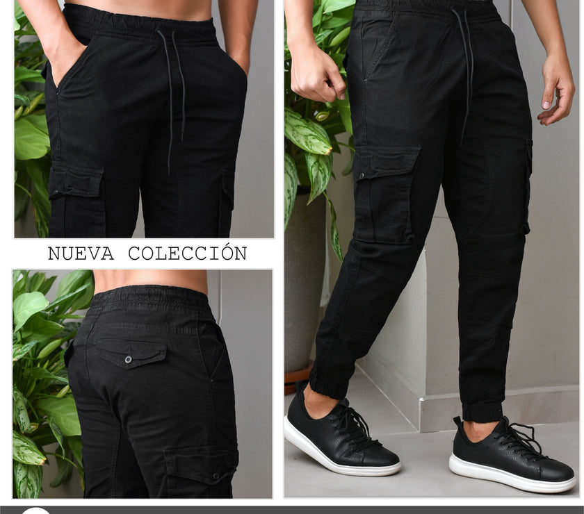 JEANS HOMBRE JOGGER NEGRO REF 6-5232