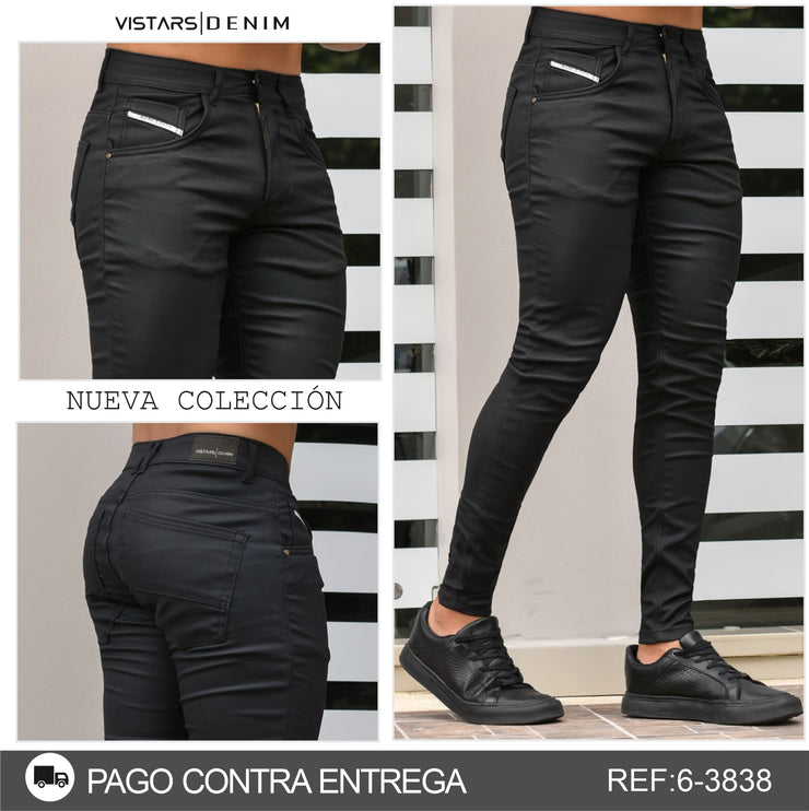 JEANS HOMBRE CUERINA NEGRO    6-5217