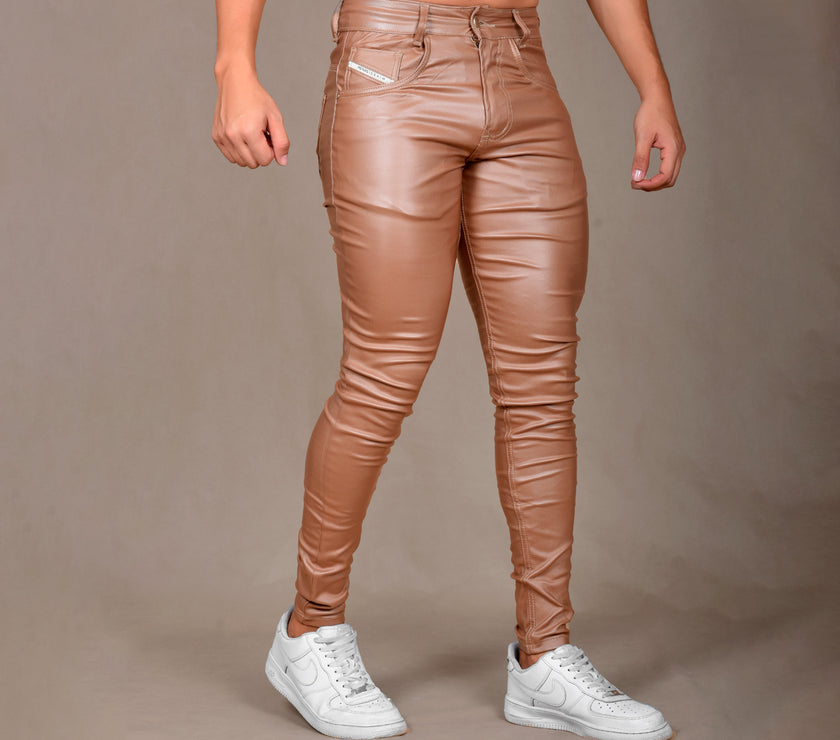 JEANS HOMBRE CUERINA KAKI REF  6-4203