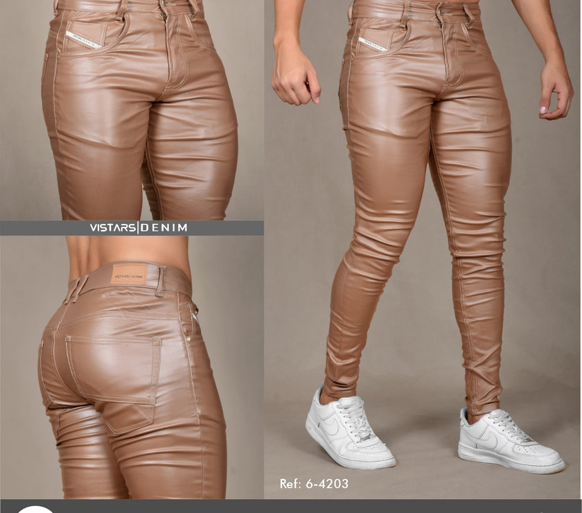 JEANS HOMBRE CUERINA KAKI REF  6-4203