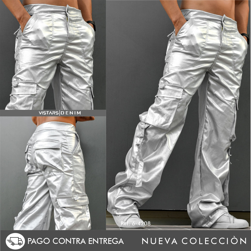 JEANS HOMBRE PLATEADO   6-4208