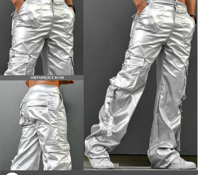 JEANS HOMBRE PLATEADO   6-4208