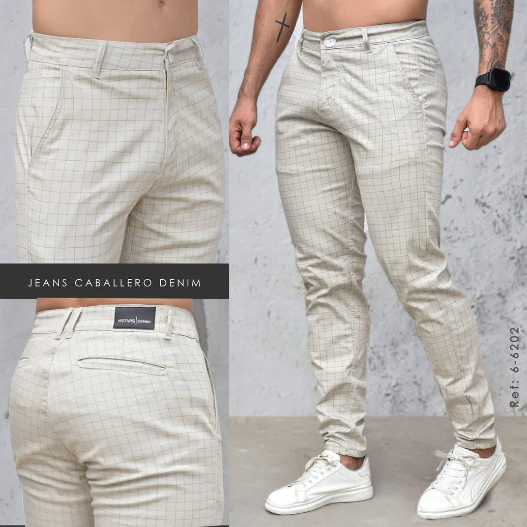 JEANS HOMBRE CUADROS REF 6-6202
