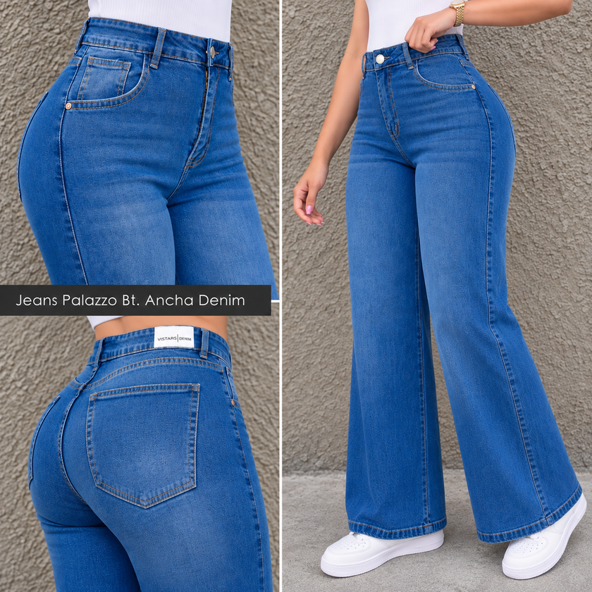 JEANS MUJER  PALAZZO REF 4-6509