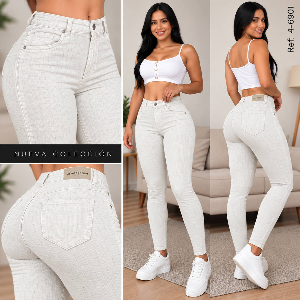 JEANS MUJER TELA GAMUSA REF 4-6901