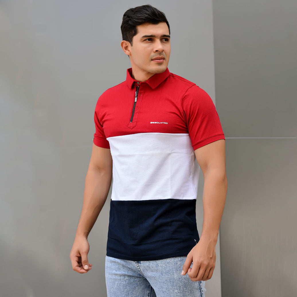 POLO HOMBRE TRICOLOR REF 9-3908