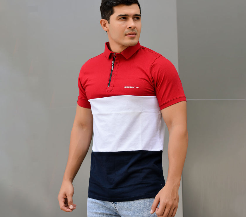 POLO HOMBRE TRICOLOR REF 9-3908