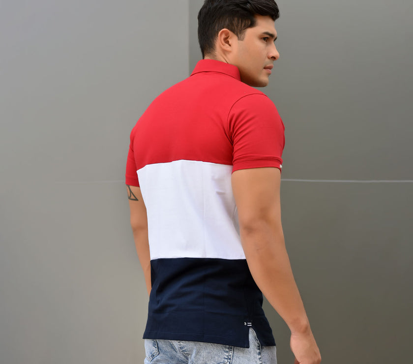 POLO HOMBRE TRICOLOR REF 9-3908
